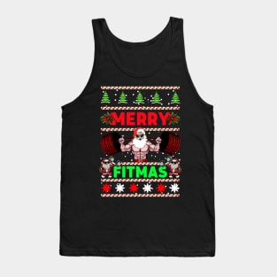 Christmas Santa Merry Fitmas Tank Top